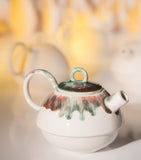 Graceful Curve Ceramic Teapot